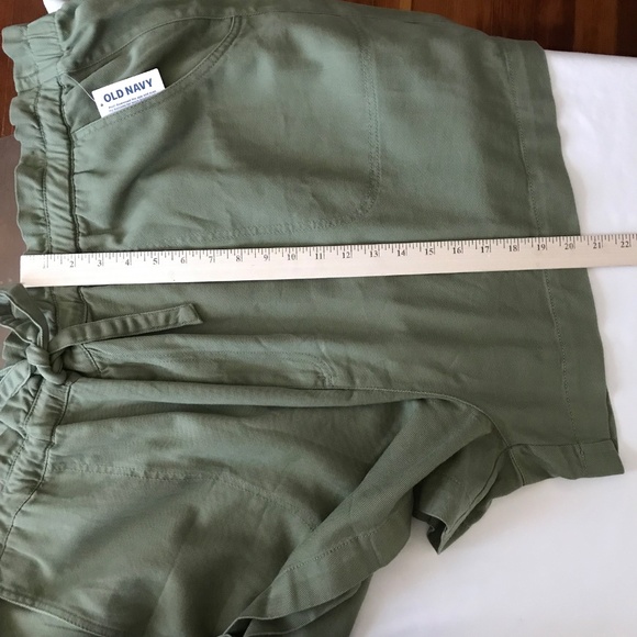 OLD NAVY Green Paper Bag Shorts High Rise Women’s Plus Size 4X - Picture 13 of 16